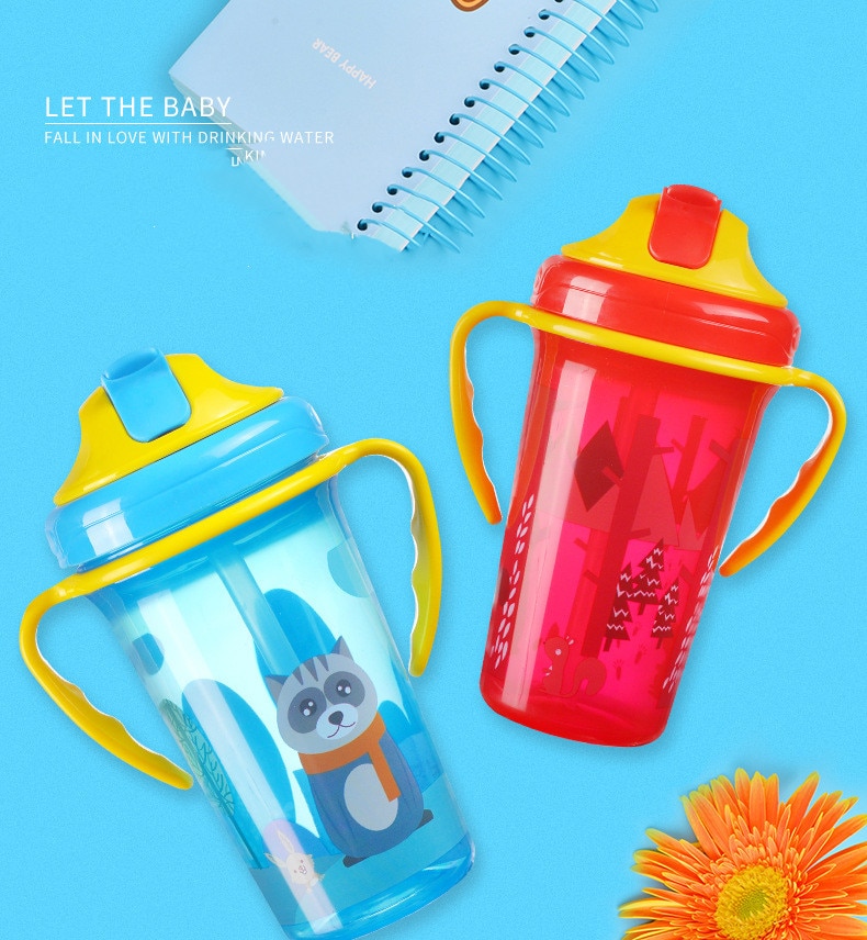 Straw Cup 400ml Kids Bottle